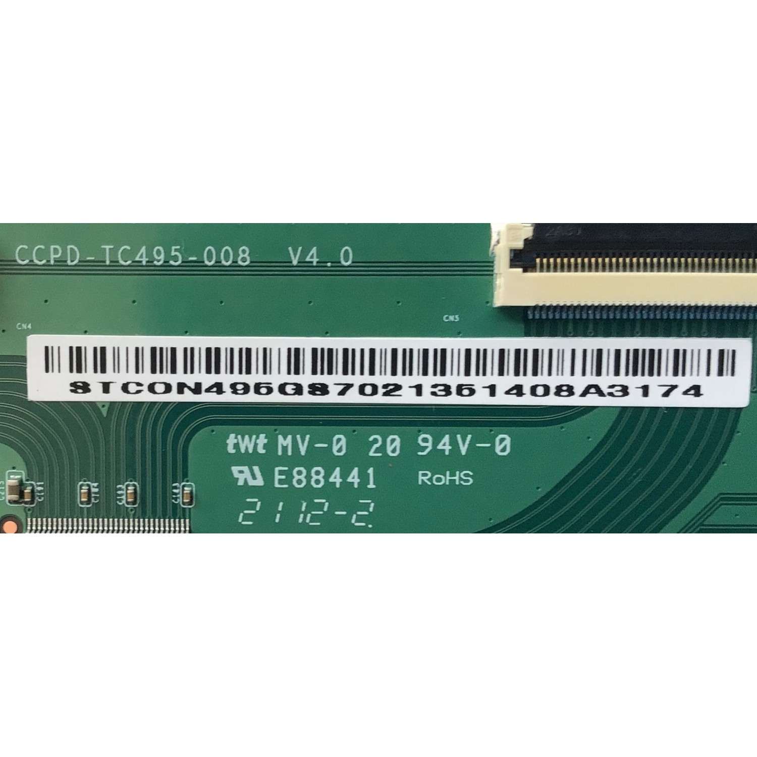 T-CON PARA TV VIZIO / NUMERO DE PARTE STCON495GS70 / CCPD-TC495-008 V4.0 / E88441 / MODELO M50Q6-J01 - Imagen 2
